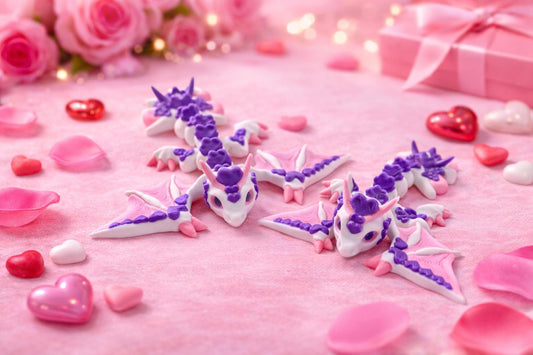 Articulating Love Dragon — Valentine Two-Pack Fidget Toy