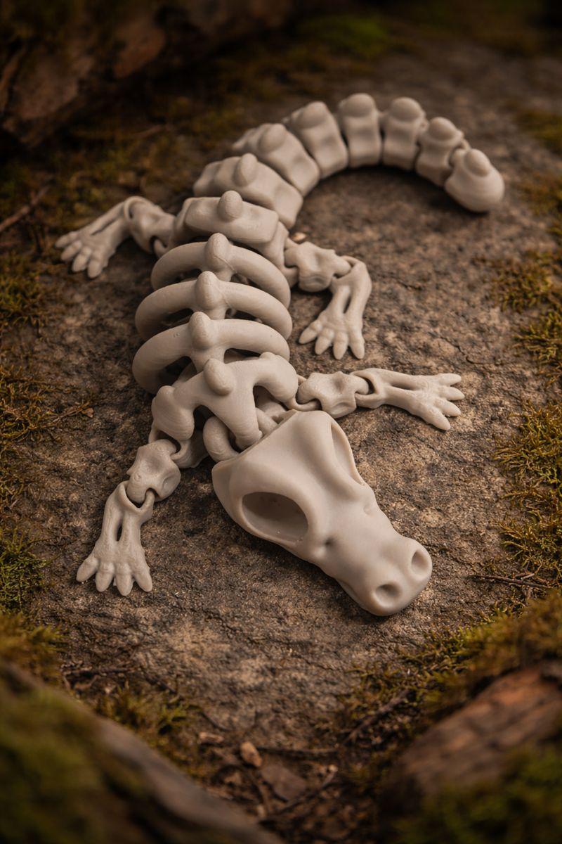 3D Printed Articulated Bone Alligator