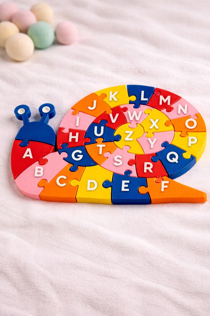 ABC Snail Puzzle — Alphabet Learning Toy for Toddlers & Preschoolers