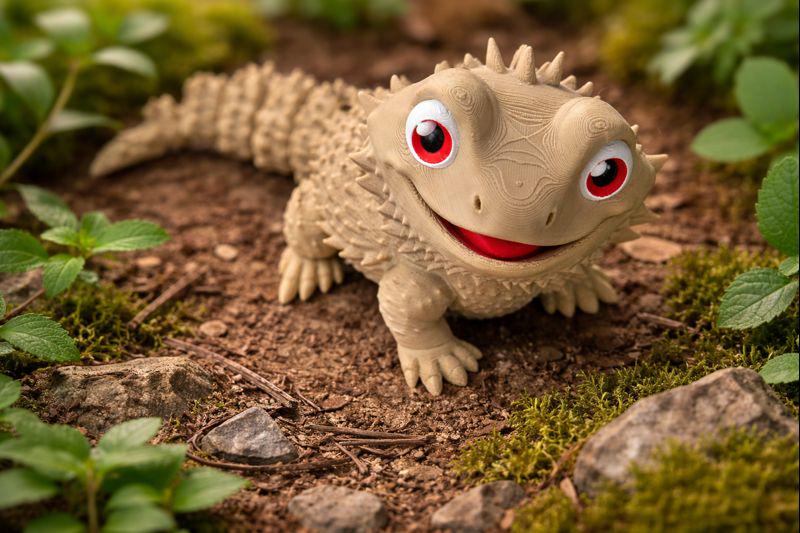 Articulated Bearded Dragon — Poseable 3D Printed Lizard Desk Decor