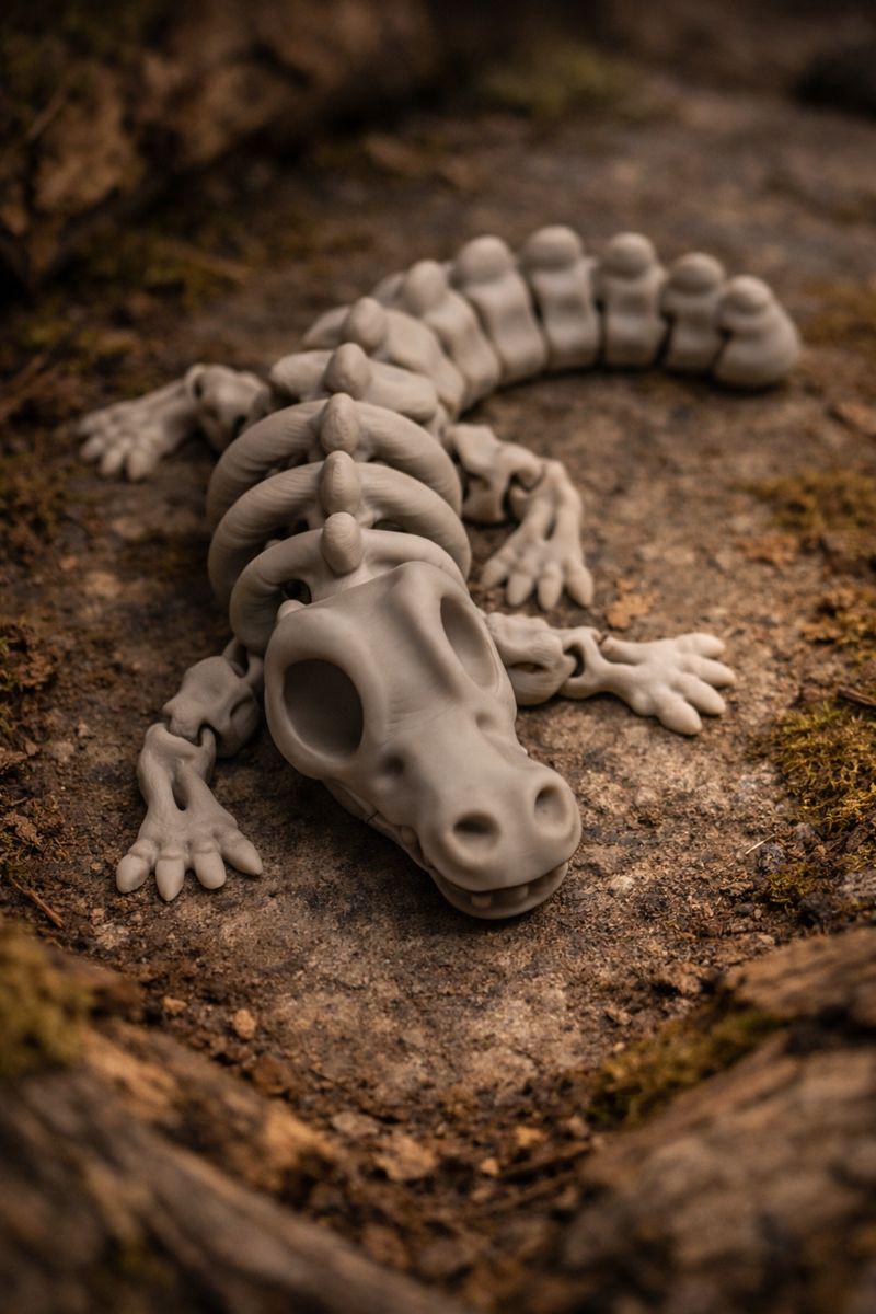 3D Printed Articulated Bone Alligator