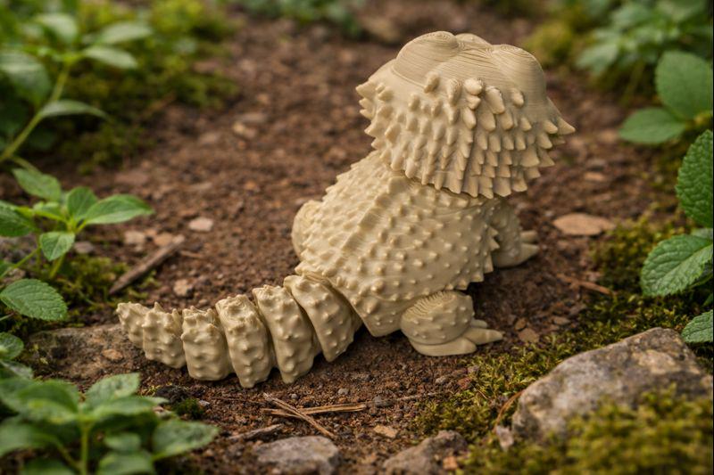 Articulated Bearded Dragon — Poseable 3D Printed Lizard Desk Decor